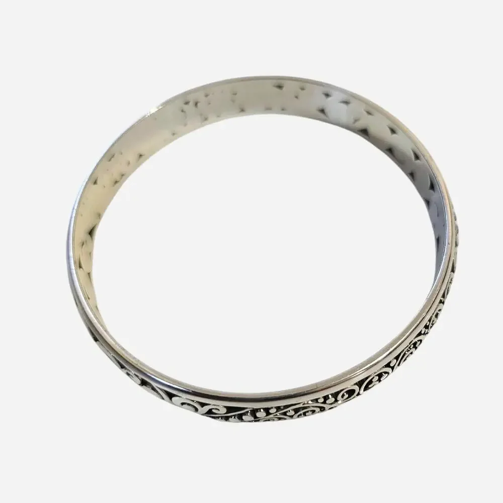 Brighton silver filigree bangle